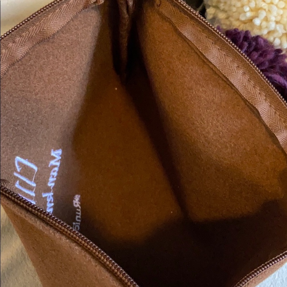 Viking cruise toiletries bag in brown wool - Picture 3 of 5